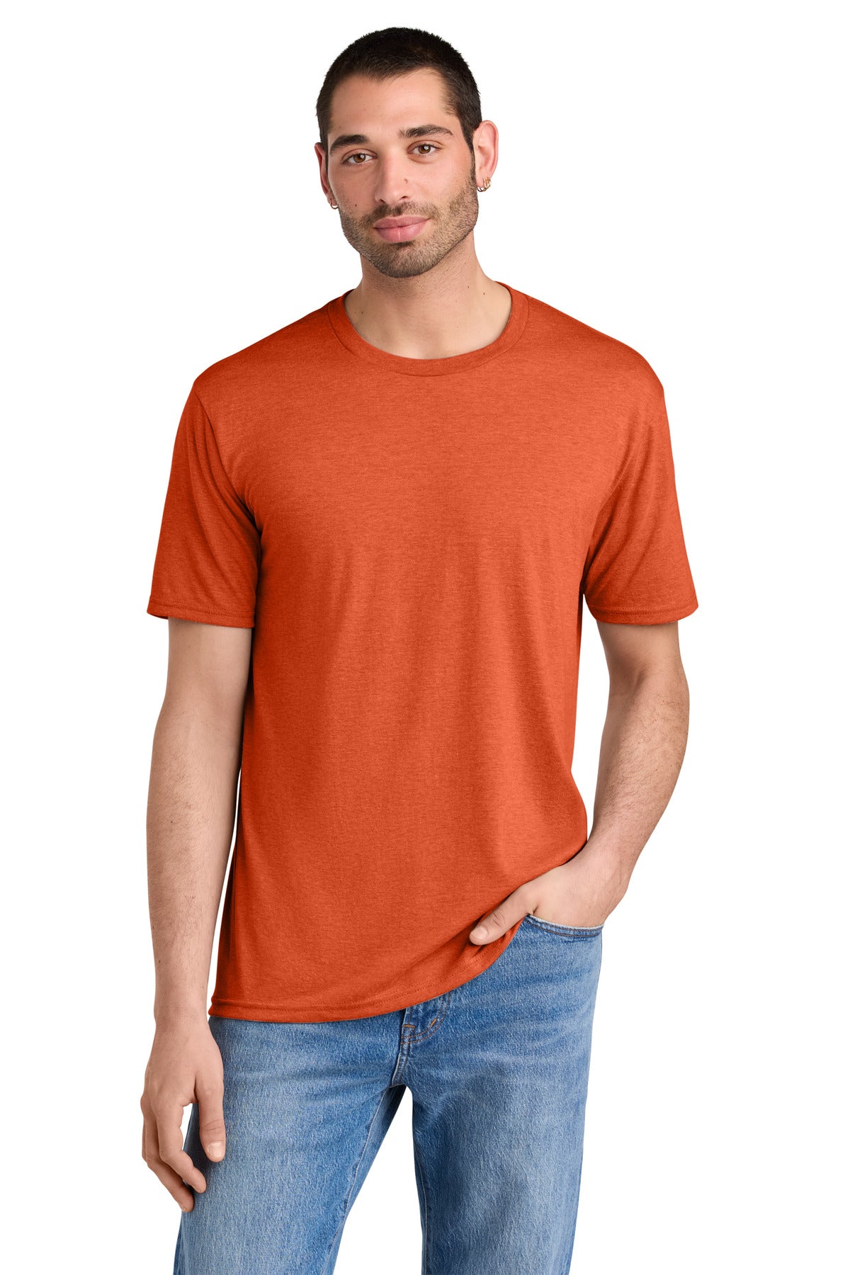 District  Perfect TriTee. DM130 - Deep Orange Heather