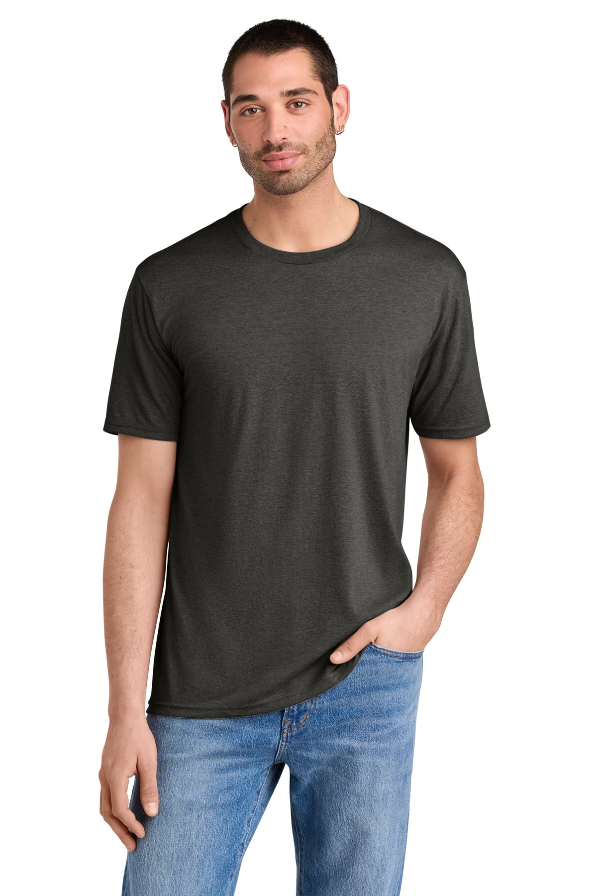 District  Perfect TriTee. DM130 - Heathered Charcoal