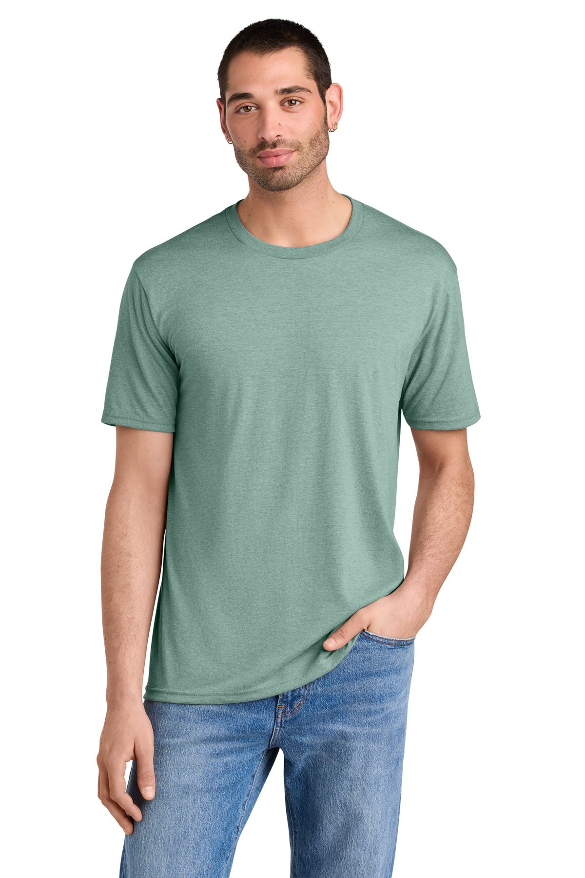 District  Perfect TriTee. DM130 - Heathered Dusty Sage