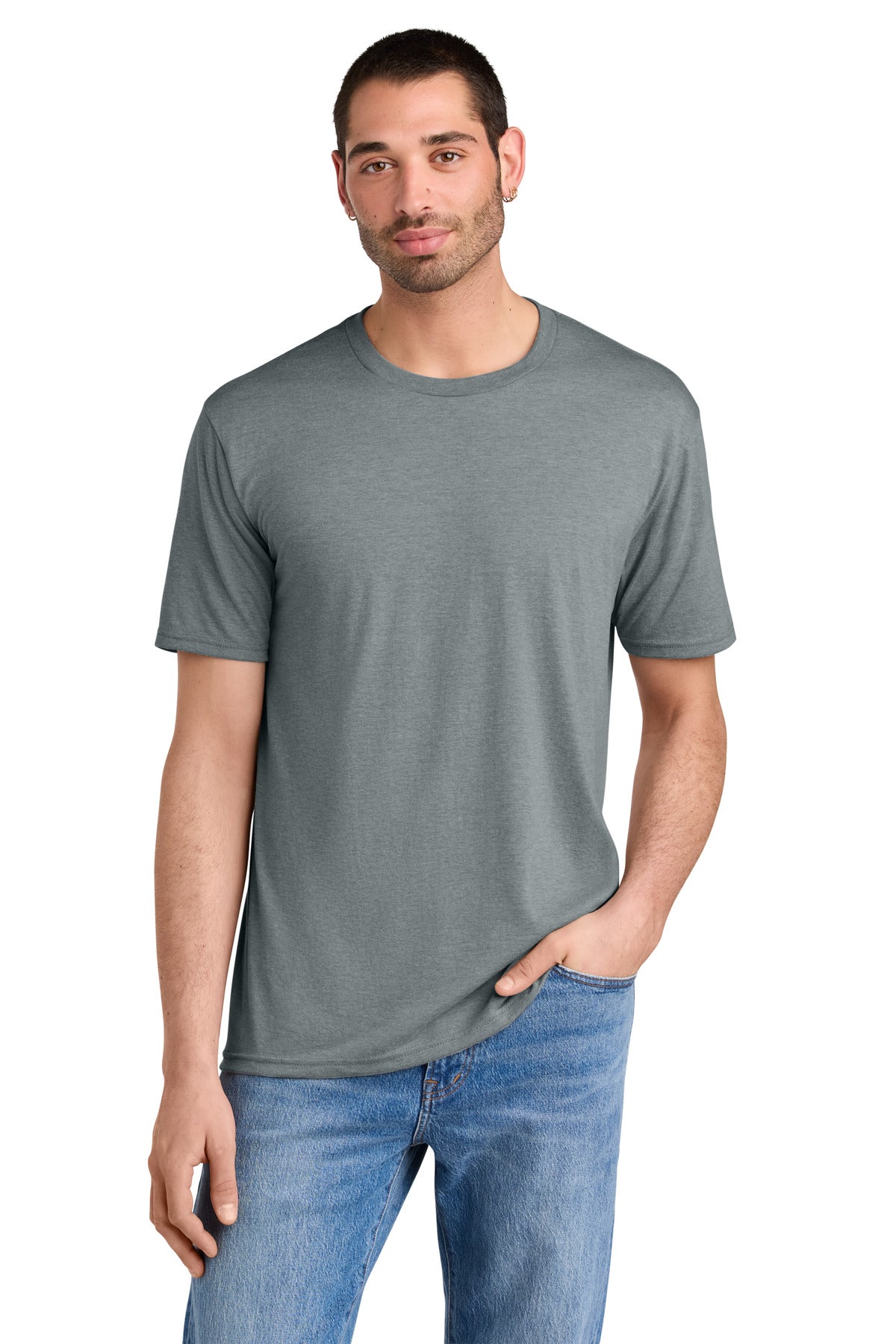 District  Perfect TriTee. DM130 - Heathered Grey
