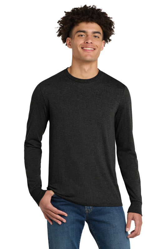 District Perfect Tri Long Sleeve Tee . DM132 - Black Frost