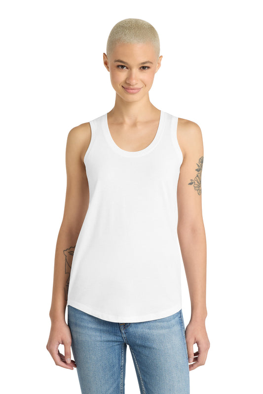 District  Women's Perfect Tri Racerback Tank. DM138L - White