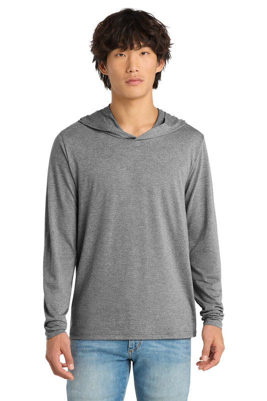 District Perfect Tri Long Sleeve Hoodie. DM139 - Grey Frost