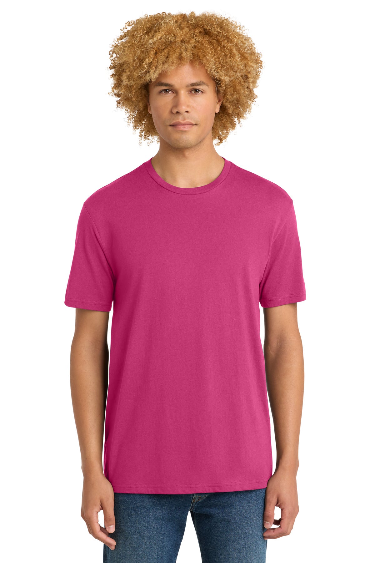 District Perfect Weight Tee. DT104 - Dark Fuchsia