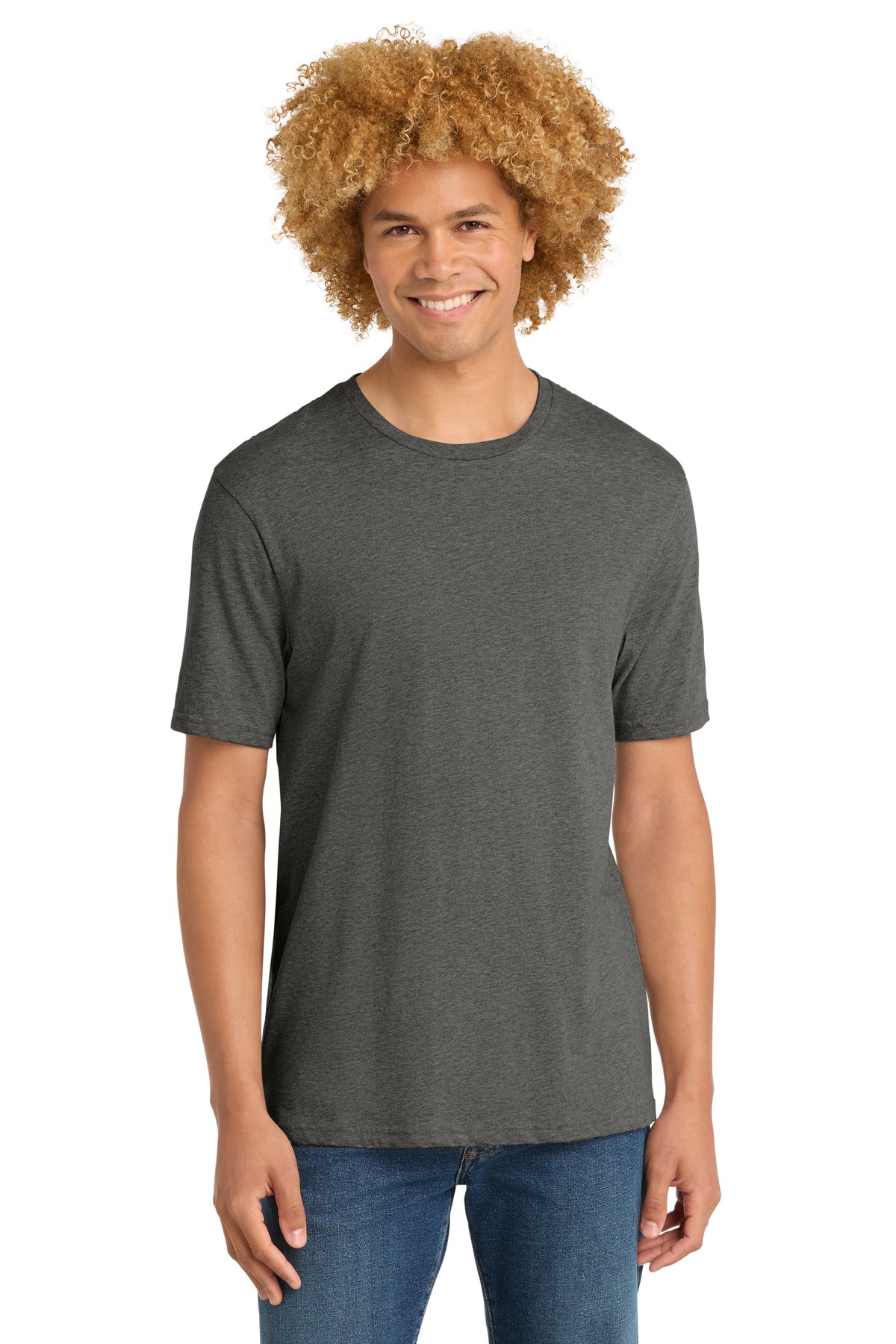 District Perfect Weight Tee. DT104 - Heathered Charcoal