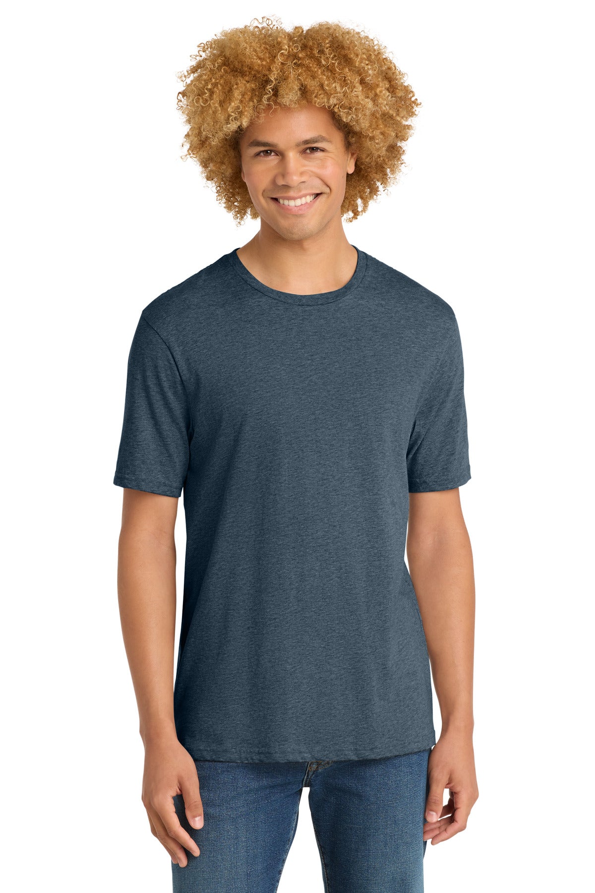 District Perfect Weight Tee. DT104 - Heathered Navy