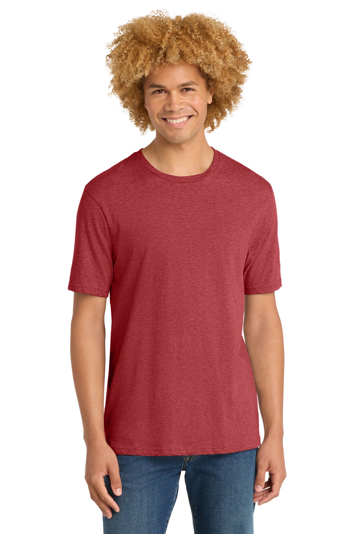 District Perfect Weight Tee. DT104 - Heathered Red