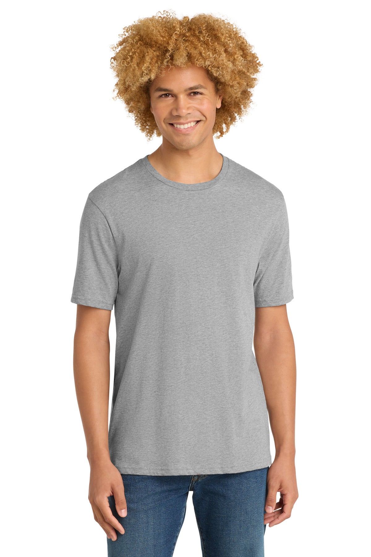 District Perfect Weight Tee. DT104 - Heathered Steel