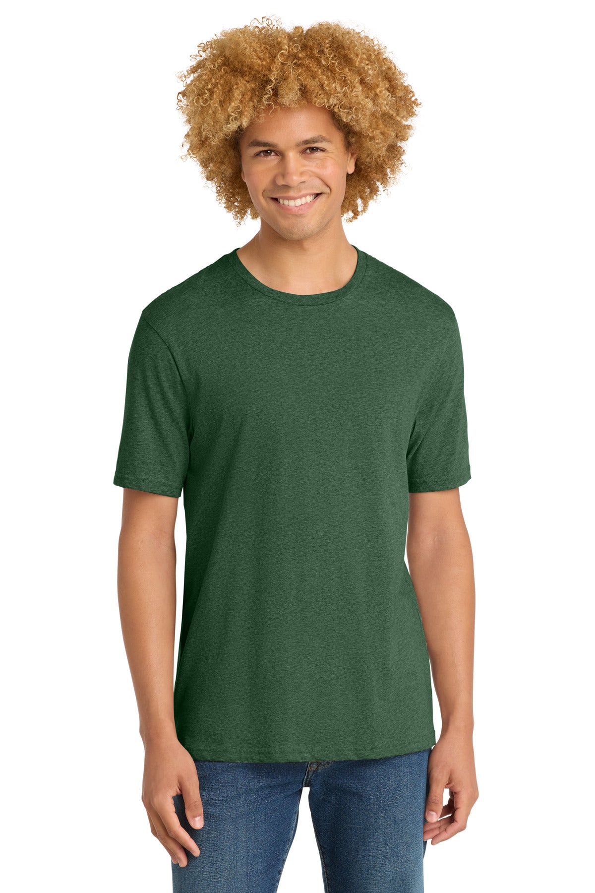 District Perfect Weight Tee. DT104 - Timber Green Heather
