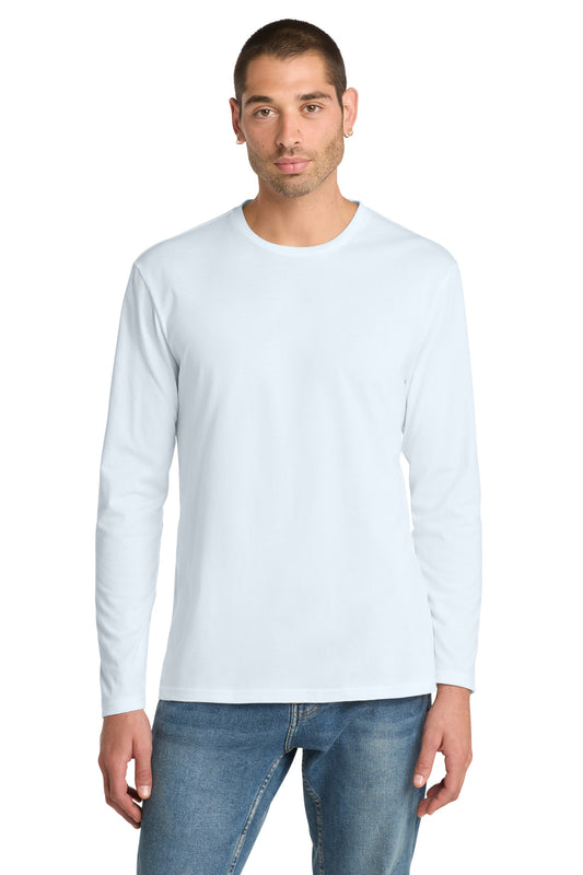 District  Perfect Weight Long Sleeve Tee. DT105 - Bright White