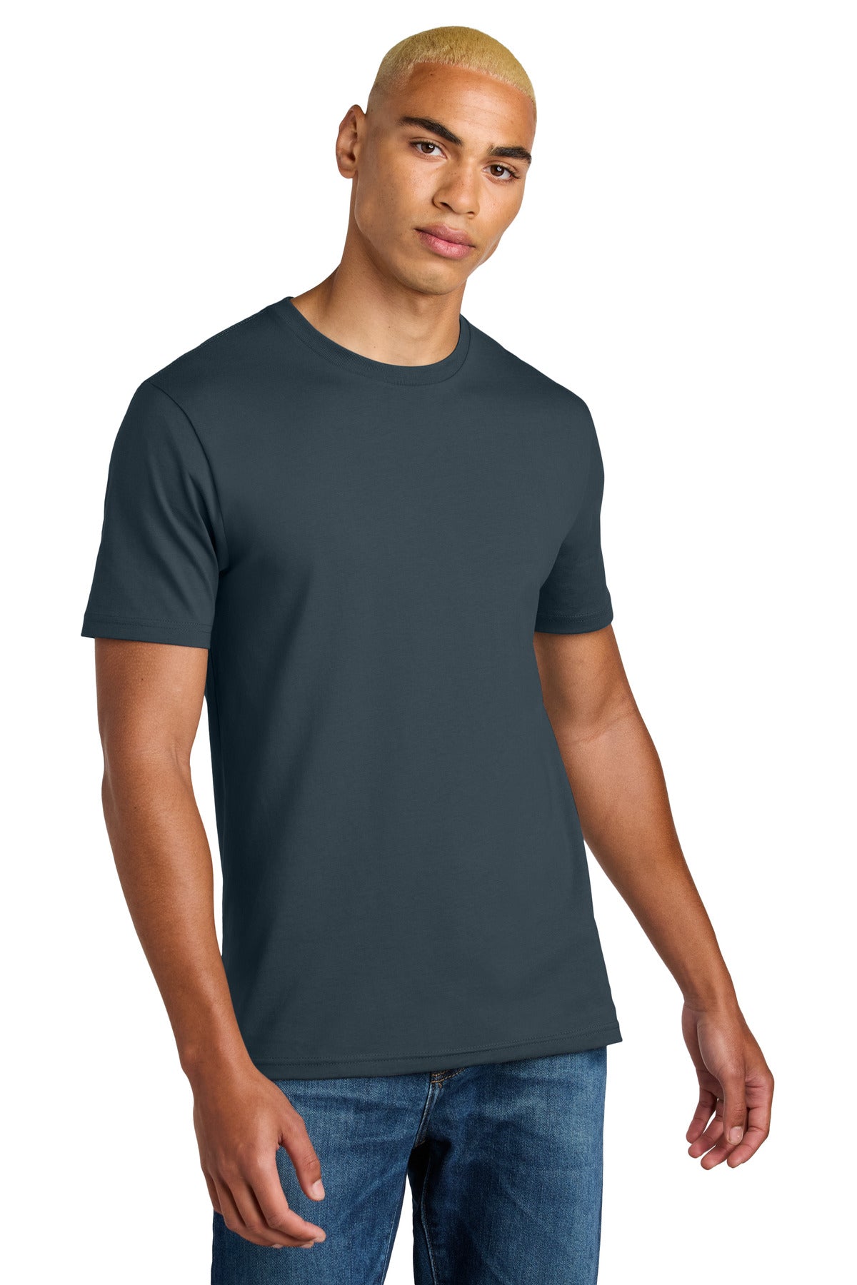 District Perfect Weight Icon Tee DT106 - Deep Steel Blue