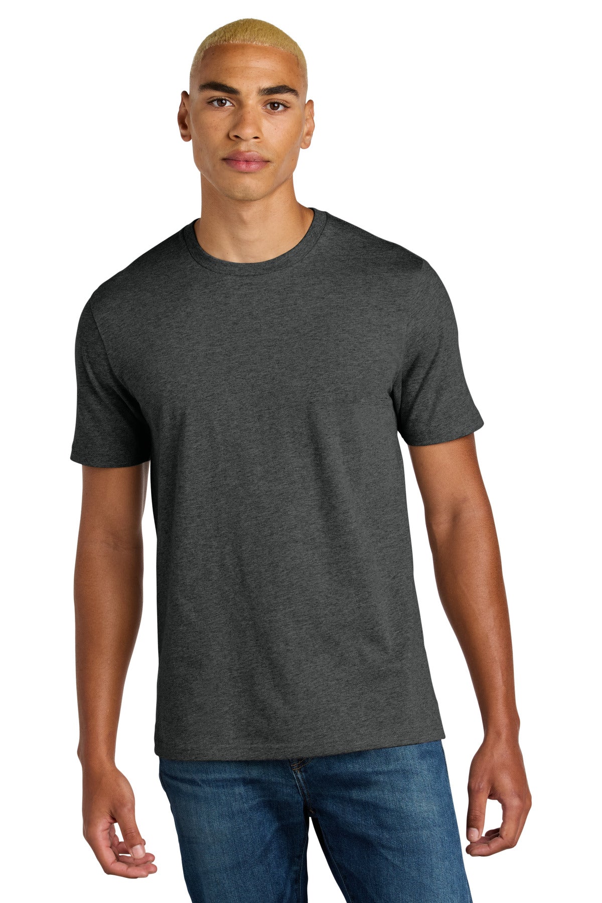 District Perfect Weight Icon Tee DT106 - Heathered Charcoal