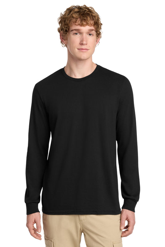District Perfect Blend CVC Long Sleeve Tee DT109 - Black
