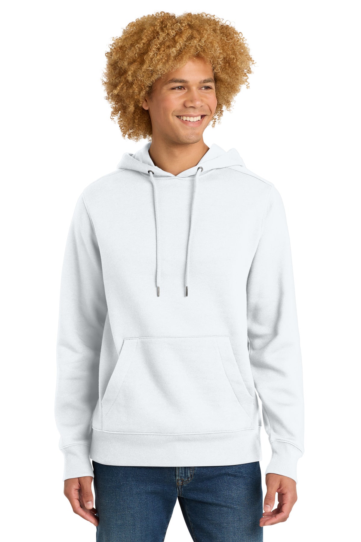 District  Perfect Weight  Fleece Hoodie DT1101 - Bright White