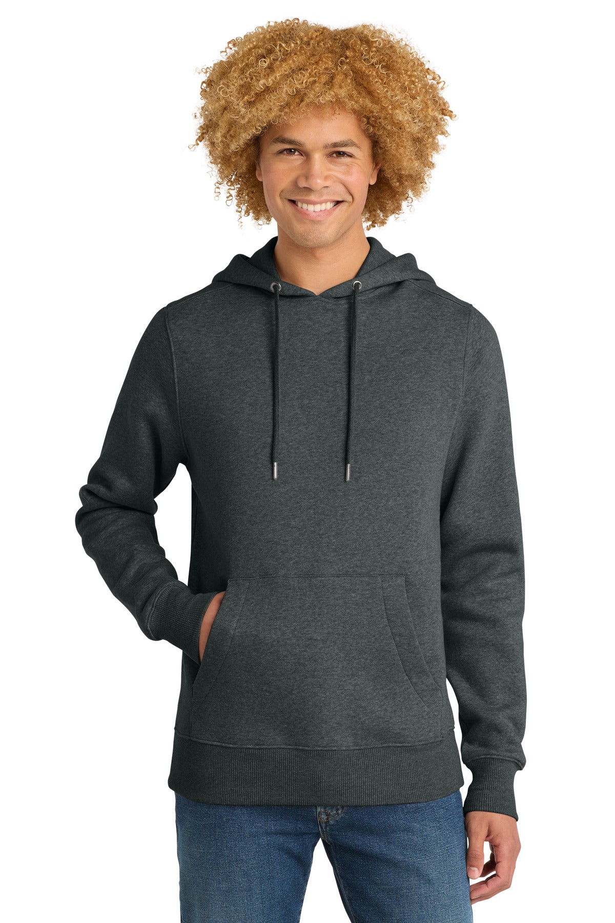 District  Perfect Weight  Fleece Hoodie DT1101 - Heathered Charcoal