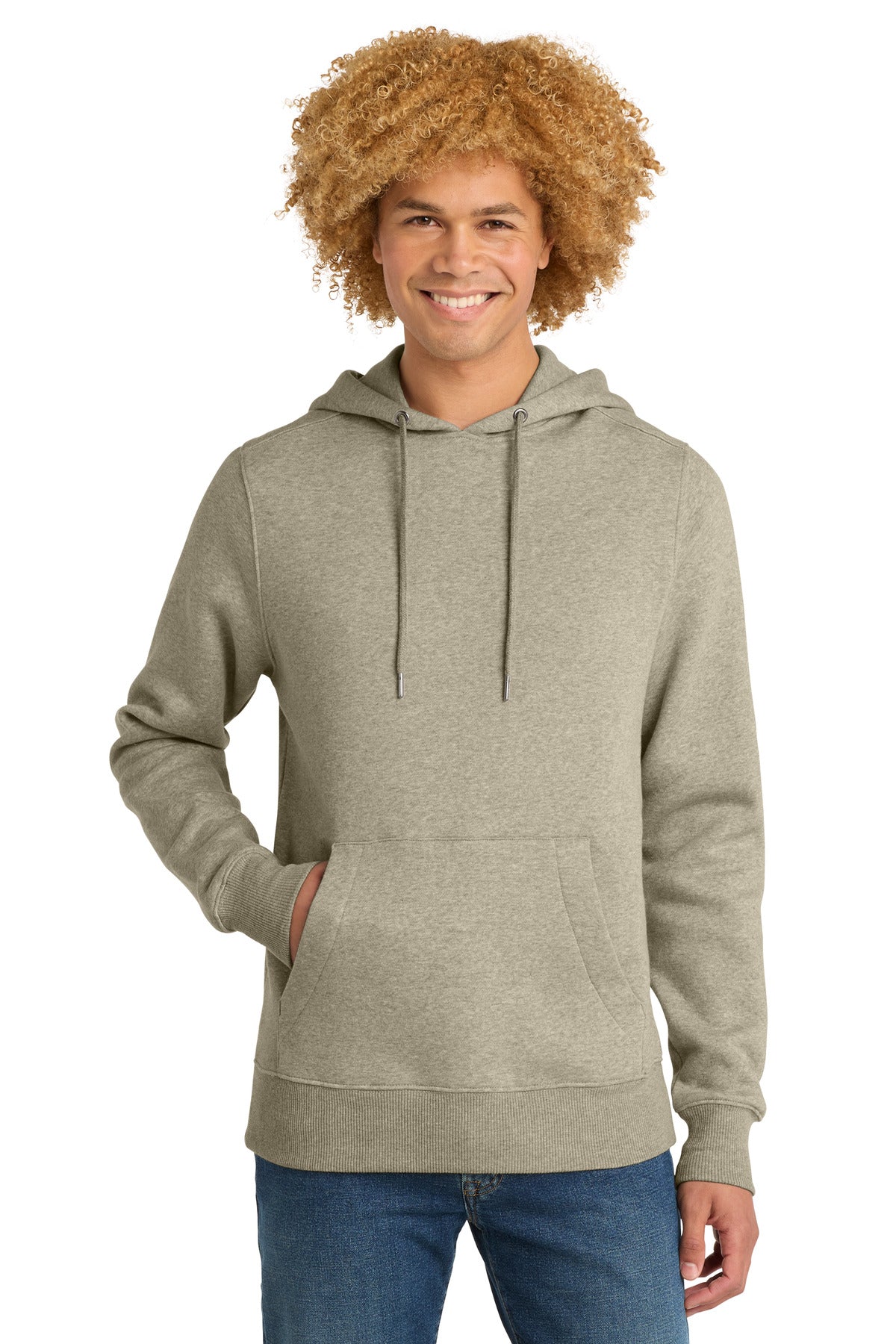 District  Perfect Weight  Fleece Hoodie DT1101 - Heathered Latte