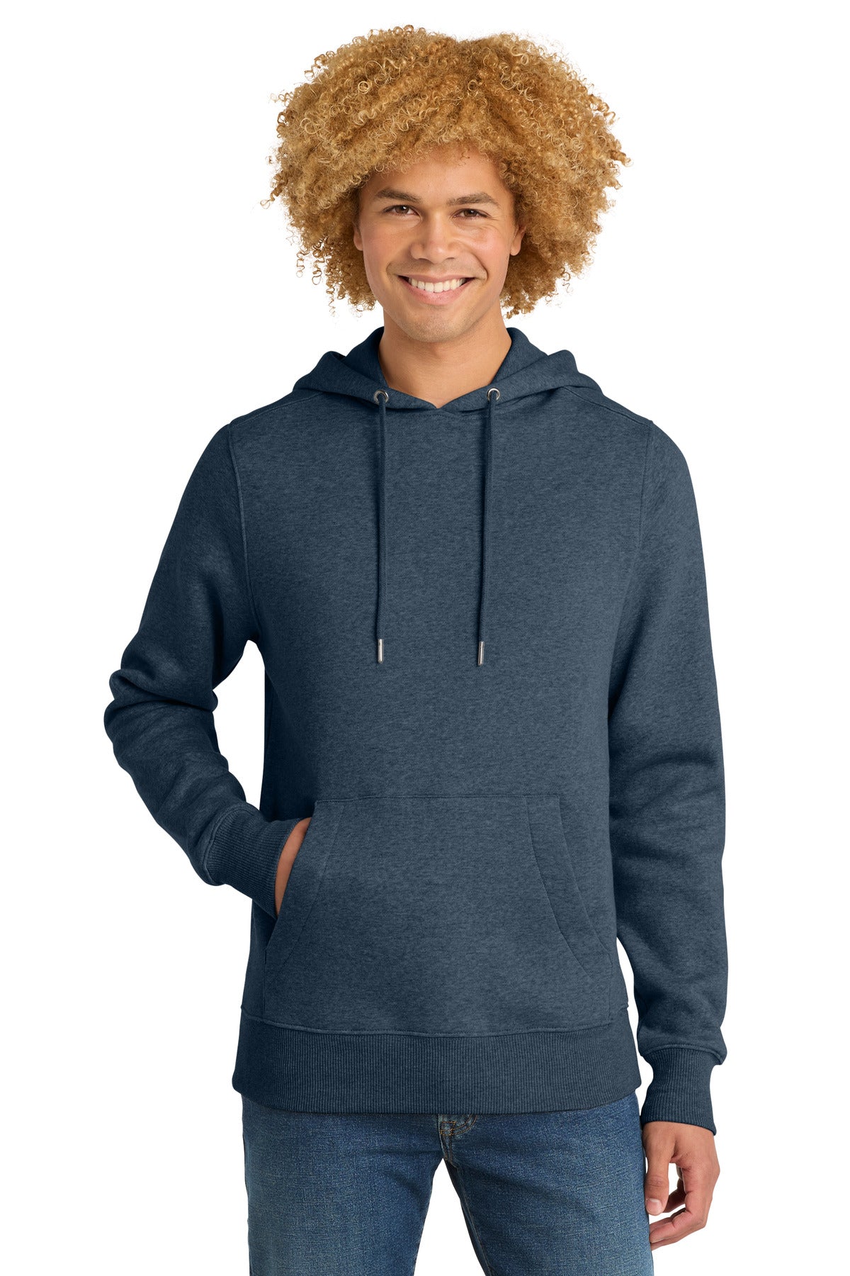 District  Perfect Weight  Fleece Hoodie DT1101 - Heathered Navy