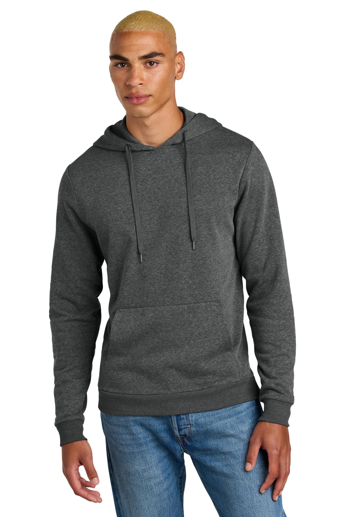District Perfect Tri Fleece Pullover Hoodie DT1300 - Heathered Charcoal