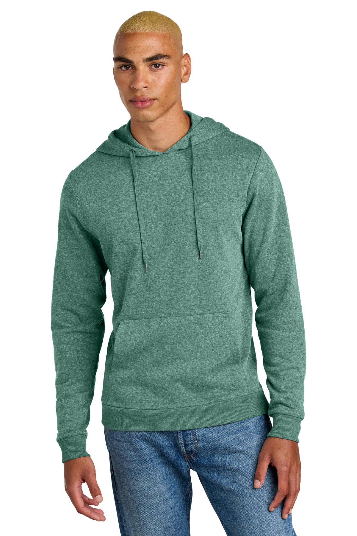 District Perfect Tri Fleece Pullover Hoodie DT1300 - Heathered Eucalyptus Blue