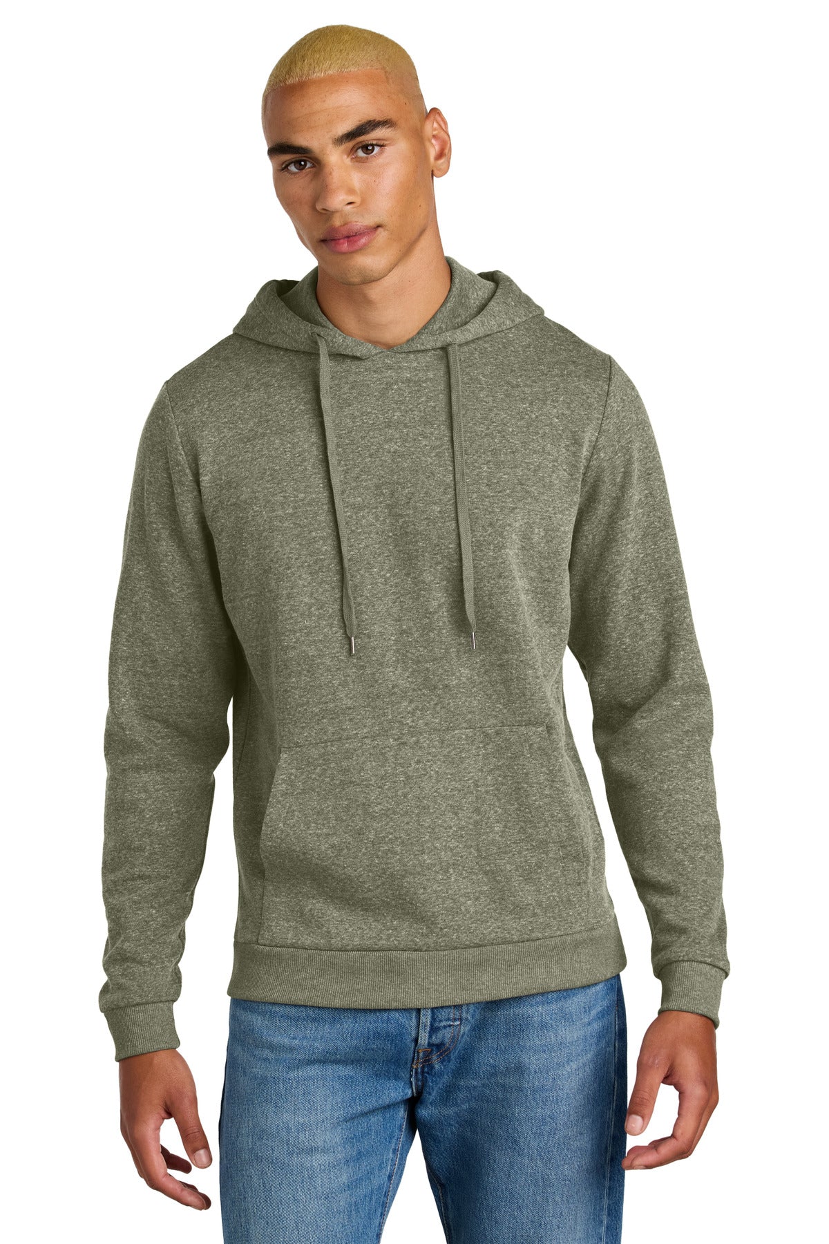 District Perfect Tri Fleece Pullover Hoodie DT1300 - Military Green Frost
