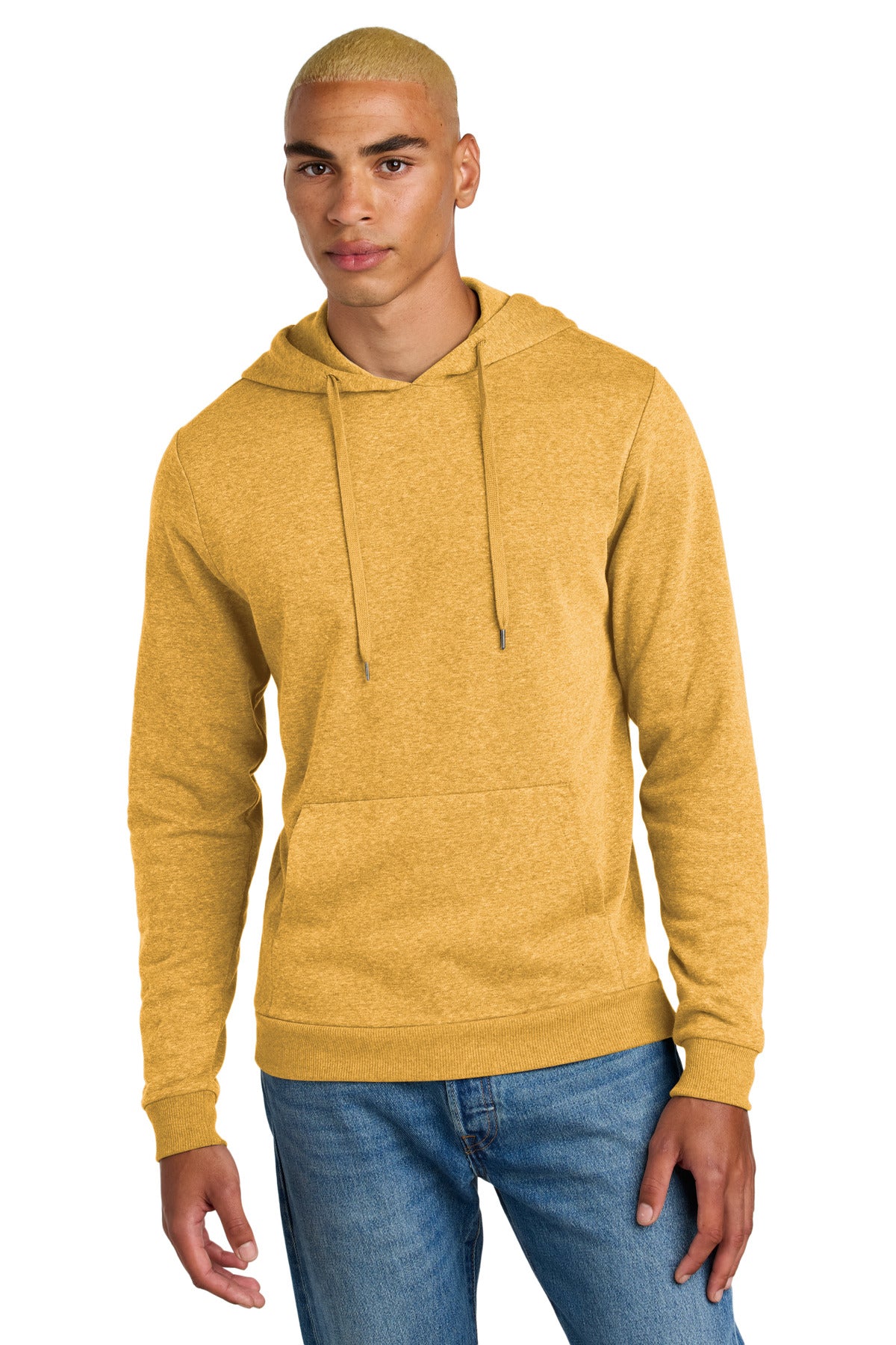 District Perfect Tri Fleece Pullover Hoodie DT1300 - Ochre Yellow Heather