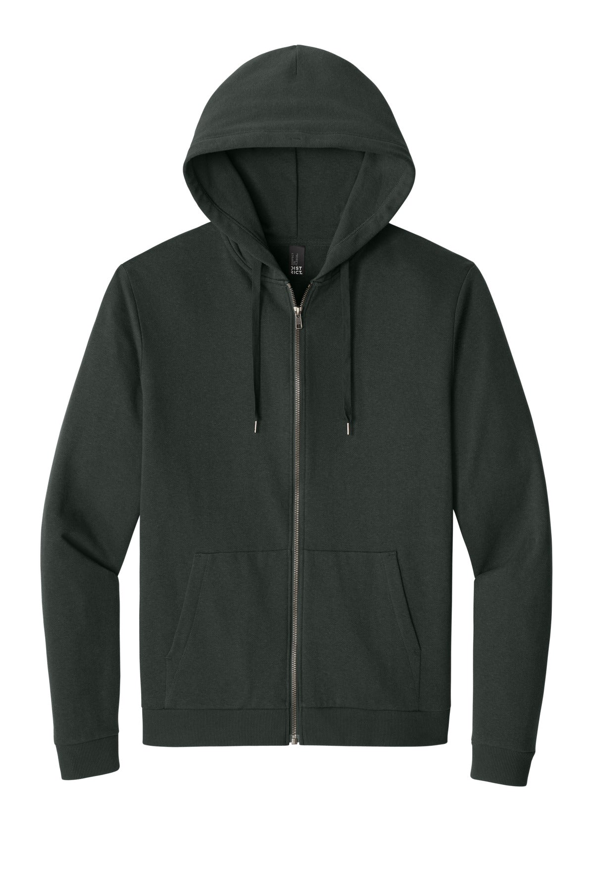 District Perfect Tri Fleece Full-Zip Hoodie DT1302 - Deepest Grey
