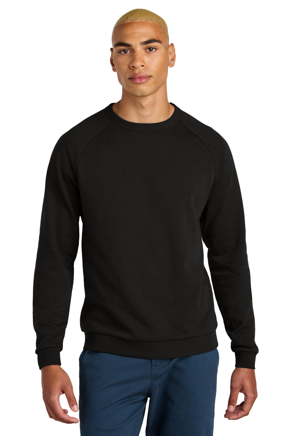 District Perfect Tri Fleece Crewneck Sweatshirt DT1304 - Black