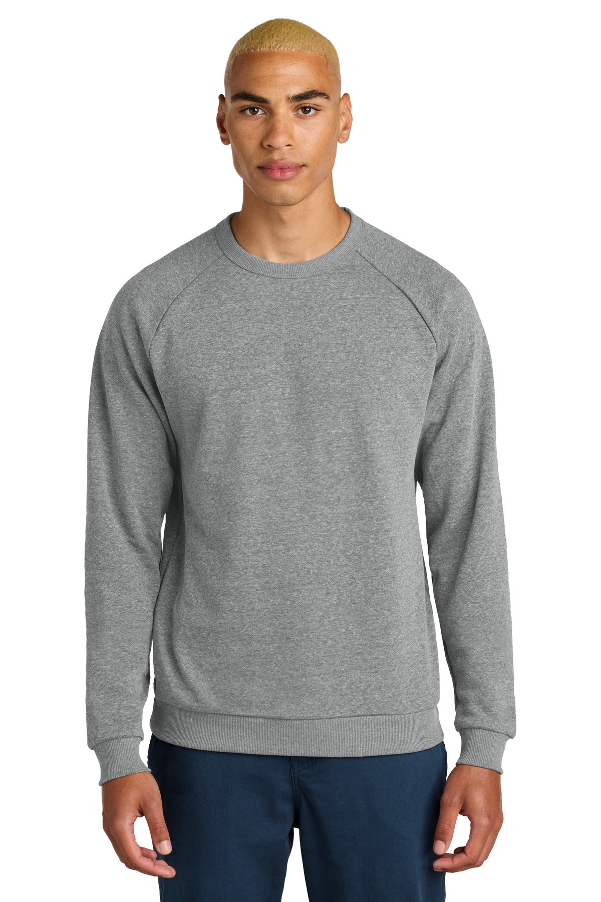 District Perfect Tri Fleece Crewneck Sweatshirt DT1304 - Grey Frost