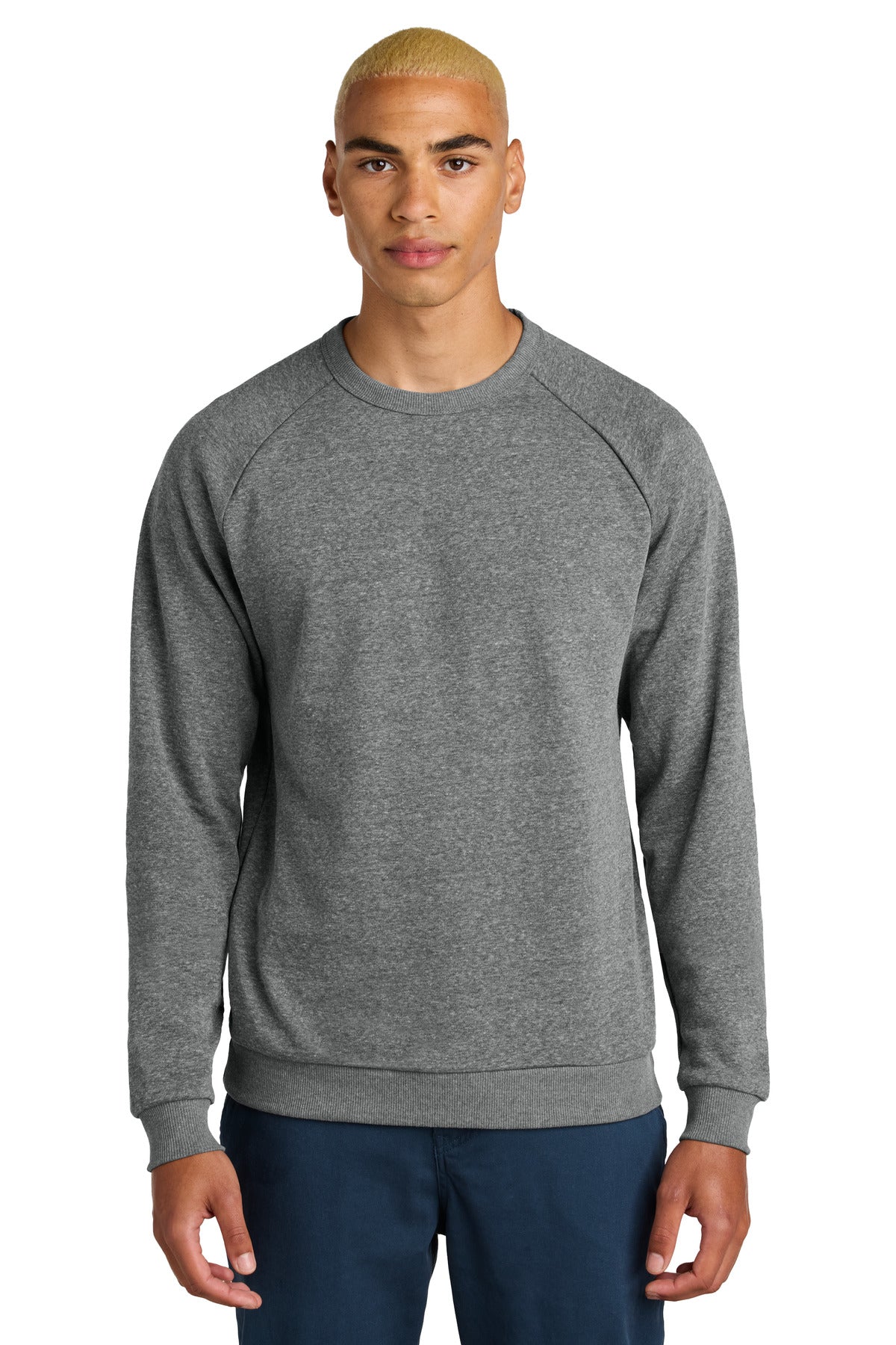 District Perfect Tri Fleece Crewneck Sweatshirt DT1304 - Heathered Charcoal