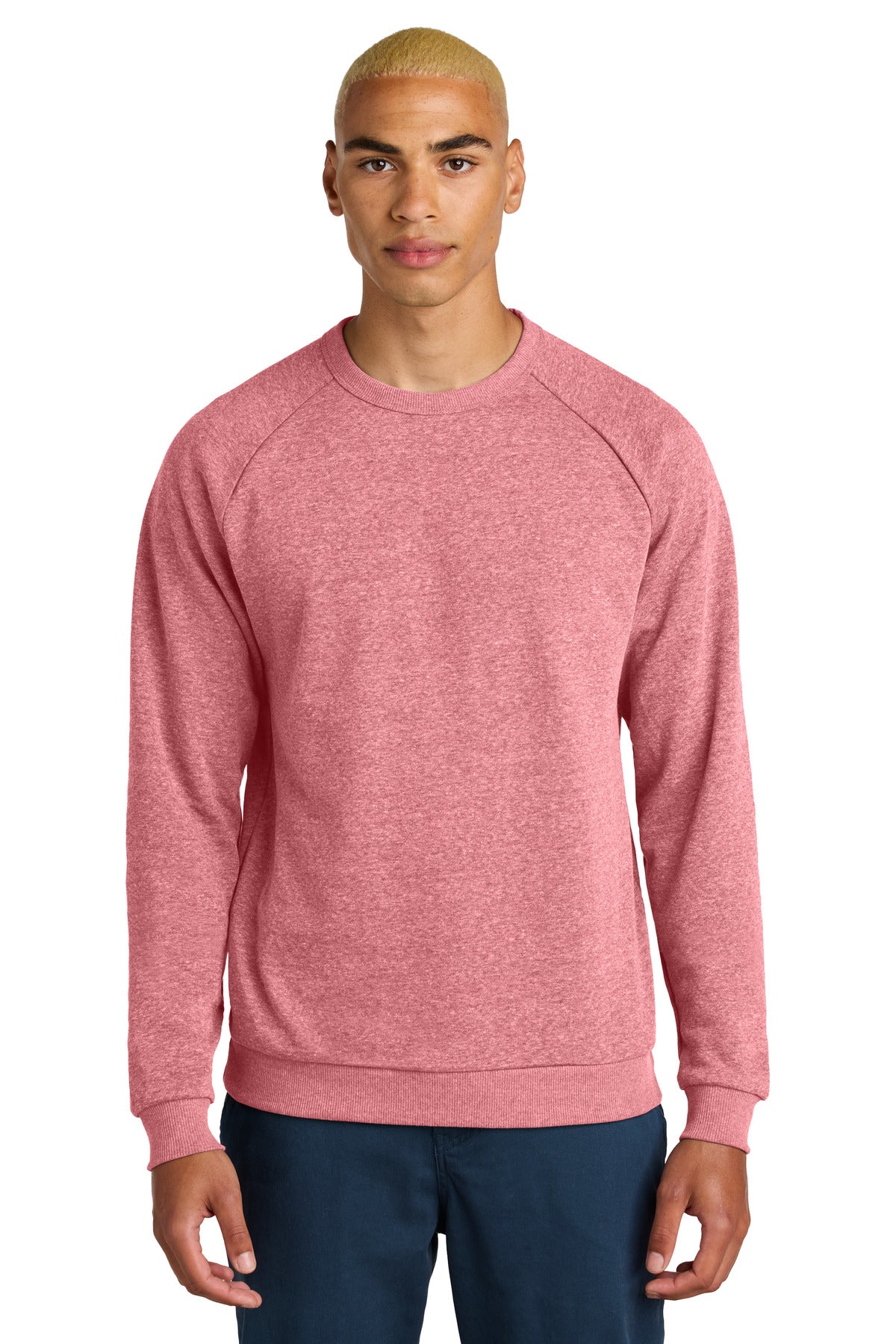 District Perfect Tri Fleece Crewneck Sweatshirt DT1304 - Red Frost