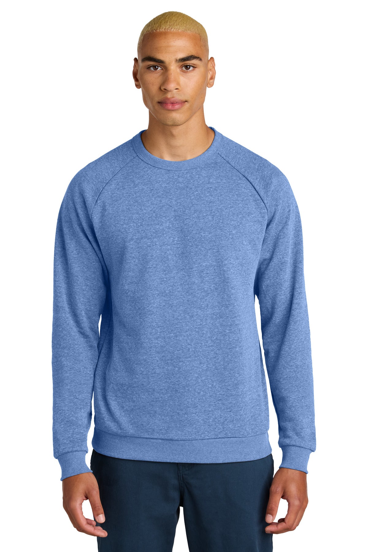 District Perfect Tri Fleece Crewneck Sweatshirt DT1304 - Royal Frost