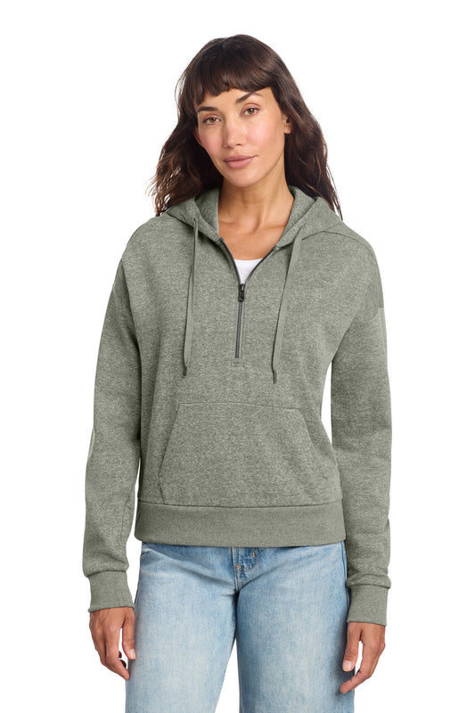 District Women's Perfect Tri Fleece 1/2-Zip Pullover DT1311 - Grey Frost