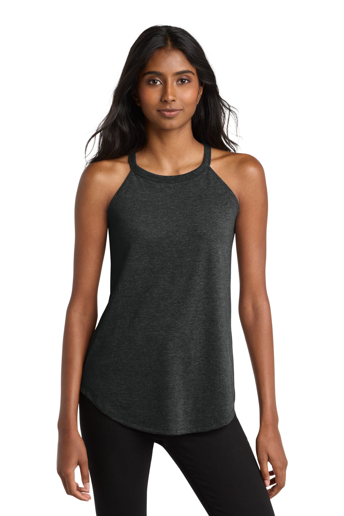 District   Women's Perfect Tri  Rocker Tank. DT137L - Black Frost