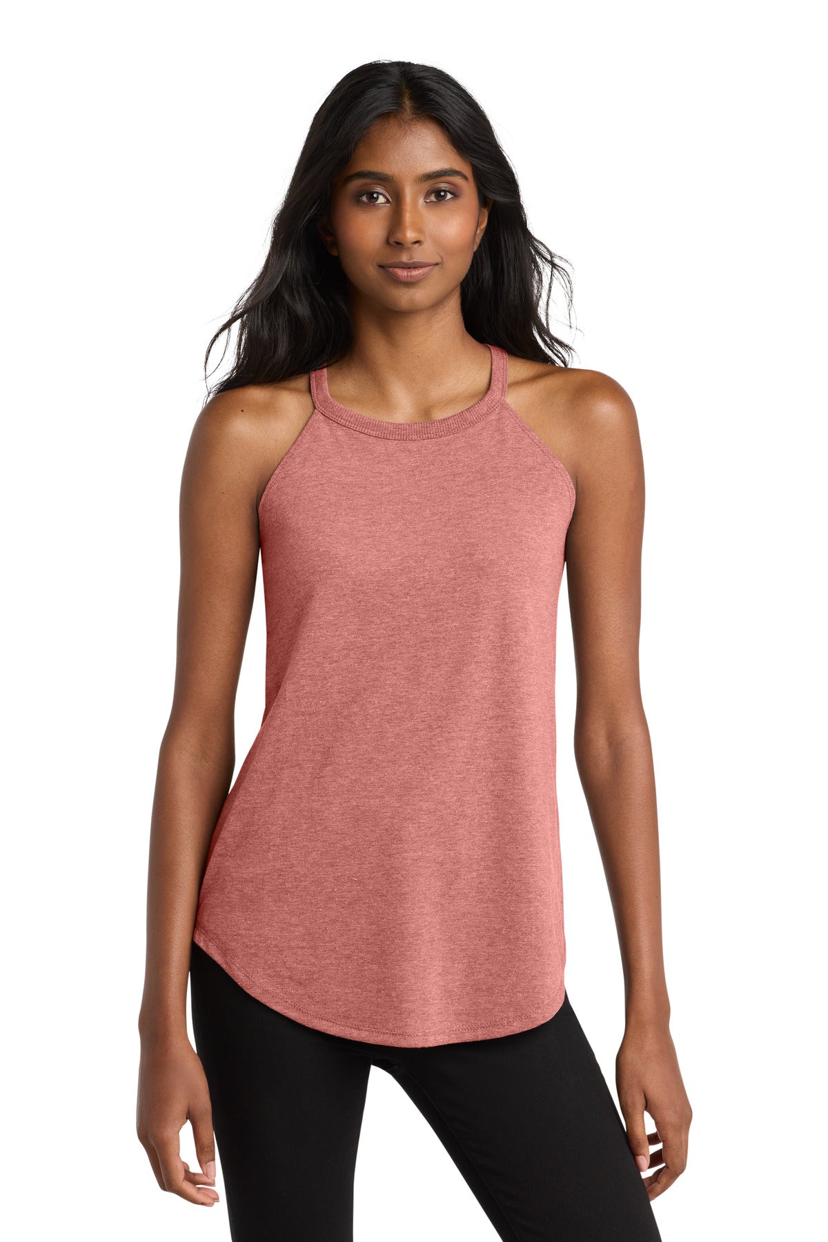 District   Women's Perfect Tri  Rocker Tank. DT137L - Blush Frost