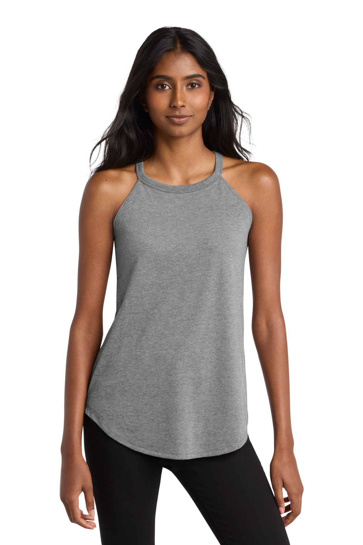 District   Women's Perfect Tri  Rocker Tank. DT137L - Grey Frost
