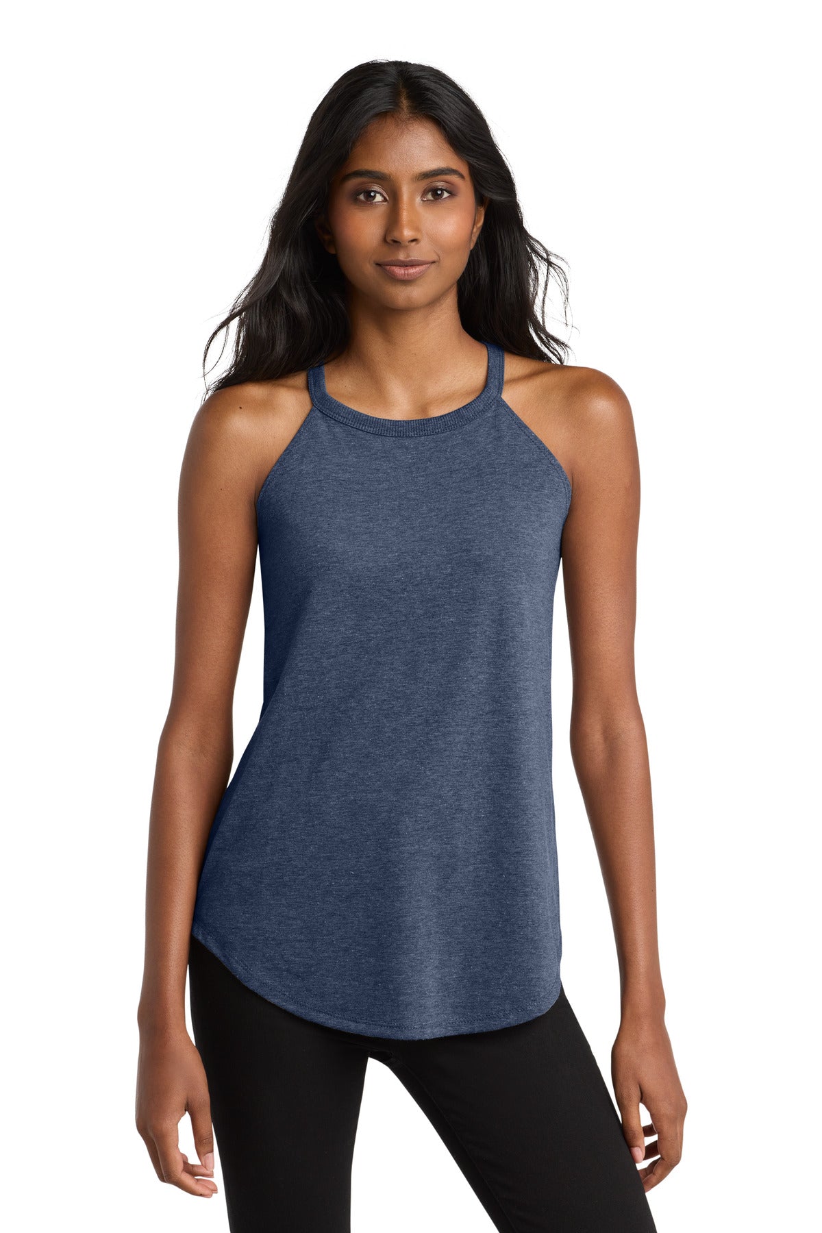 District   Women's Perfect Tri  Rocker Tank. DT137L - Navy Frost