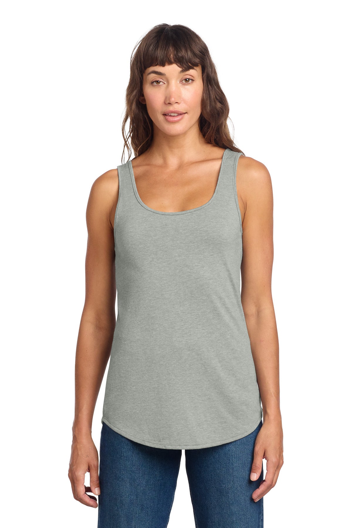 District Women's Perfect Tri Relaxed Tank DT151 - Heathered Grey