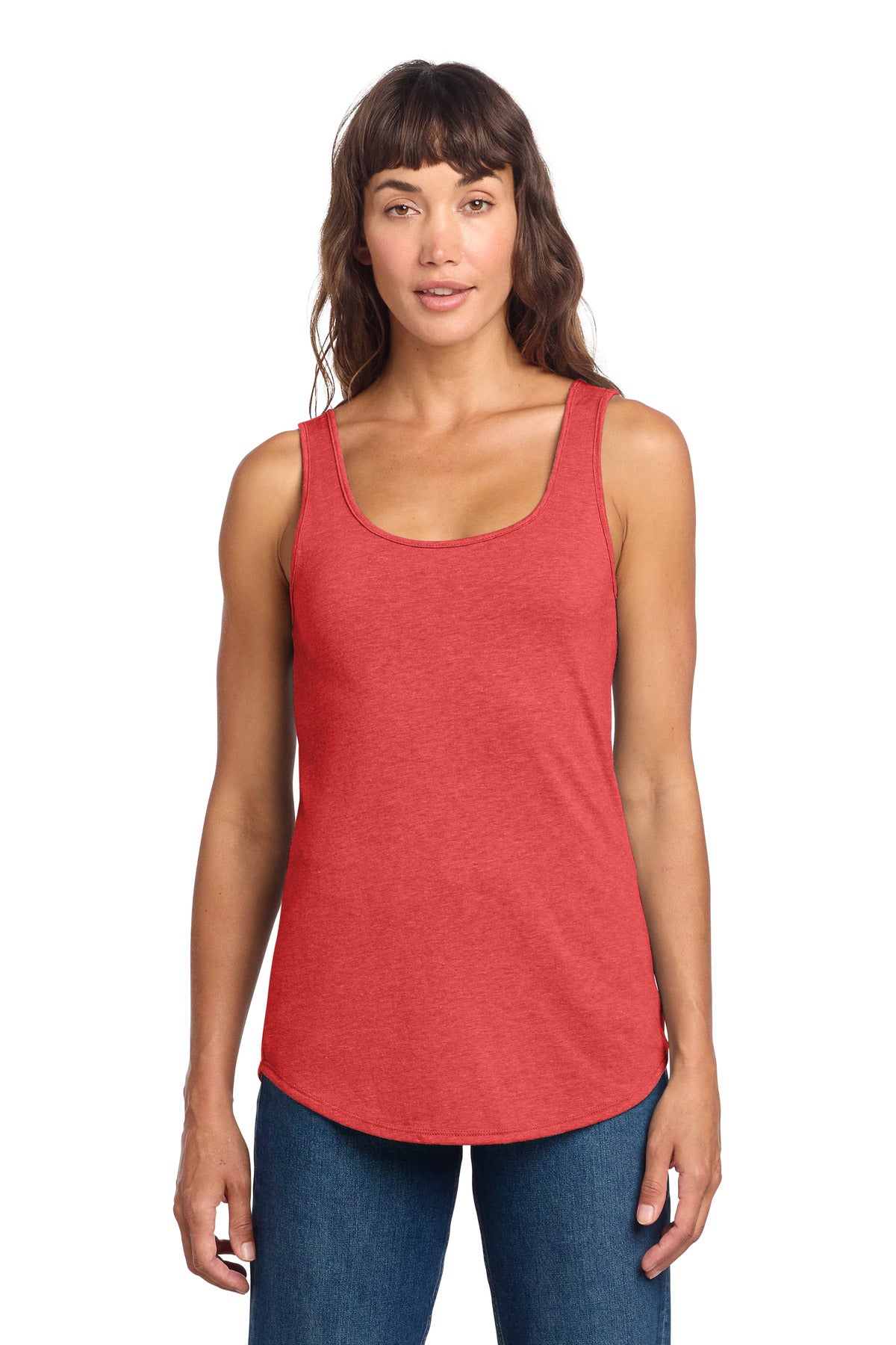 District Women's Perfect Tri Relaxed Tank DT151 - Red Frost
