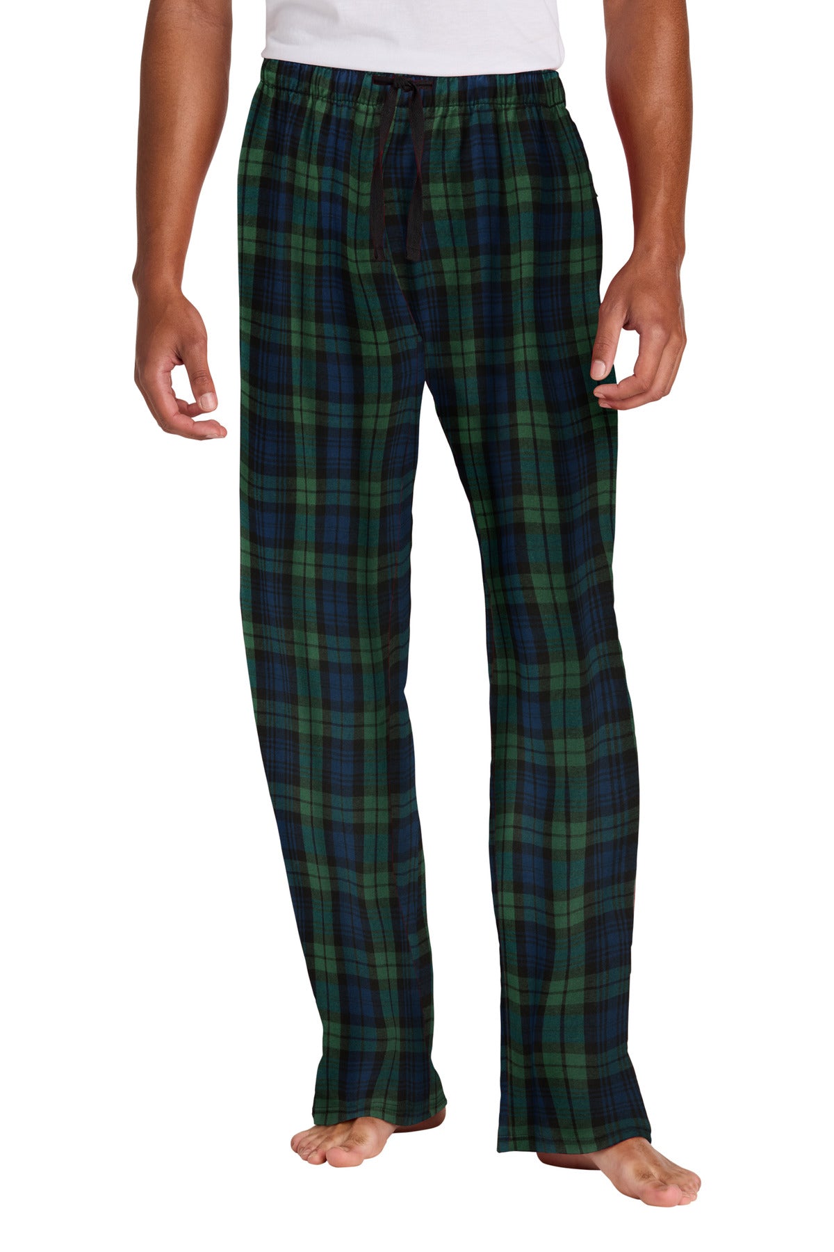 District Flannel Plaid Pant. DT1800 - Forest Green/ Team Navy Black Watch Plaid