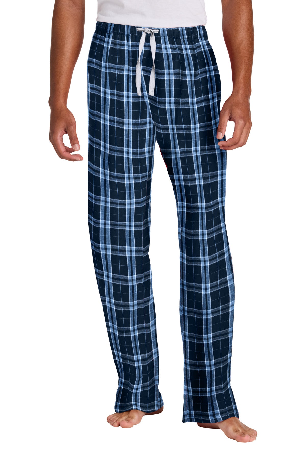 District Flannel Plaid Pant. DT1800 - True Navy/ Carolina Blue