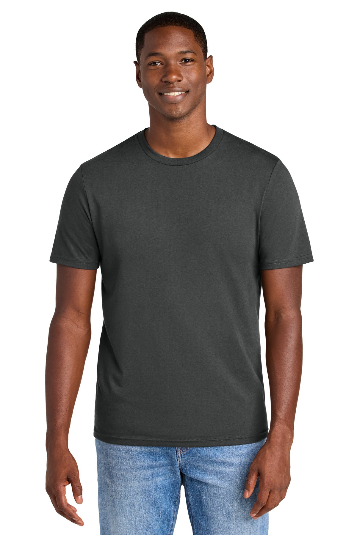 District Perfect Weight CVC Tee DT184 - Charcoal