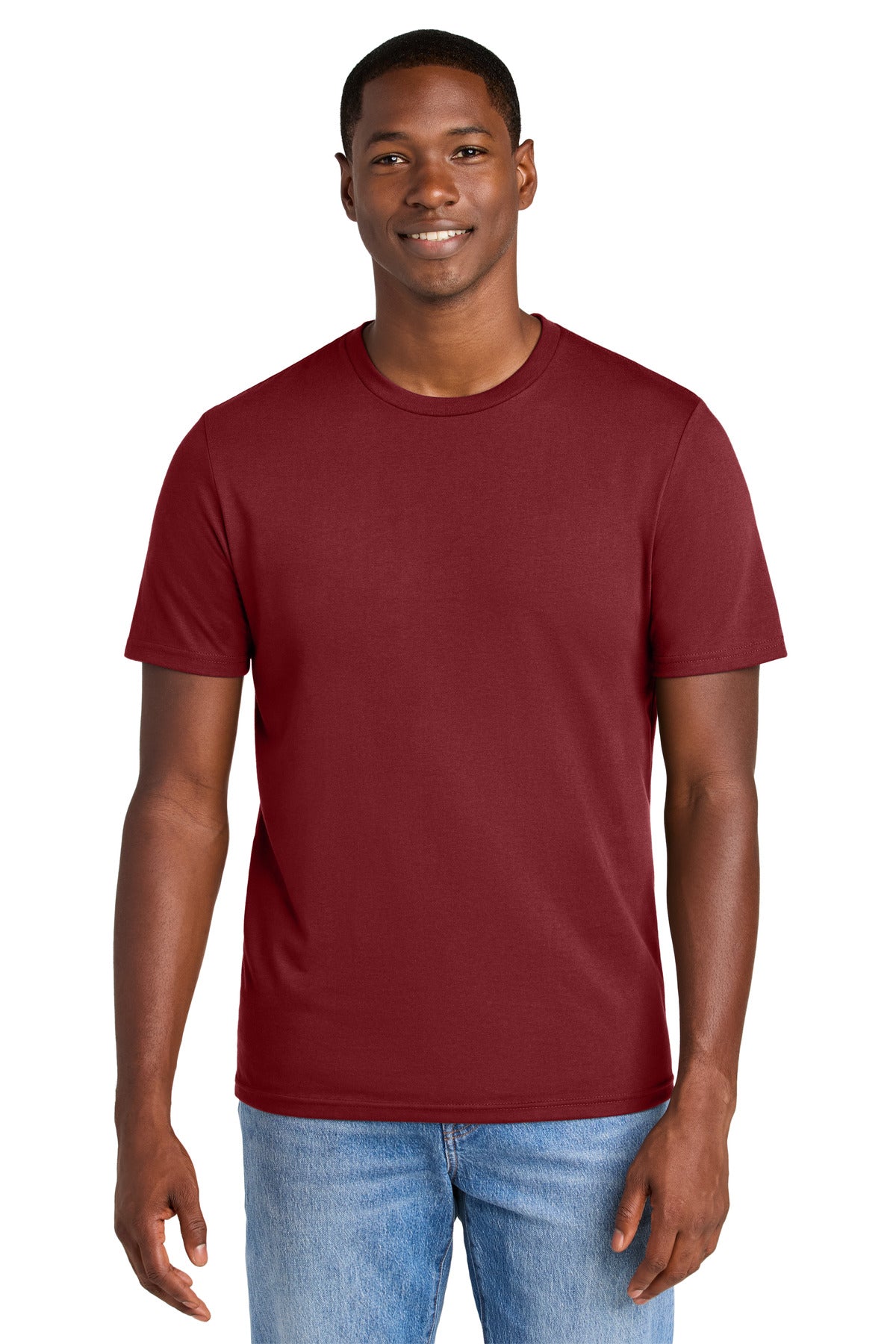 District Perfect Weight CVC Tee DT184 - Garnet
