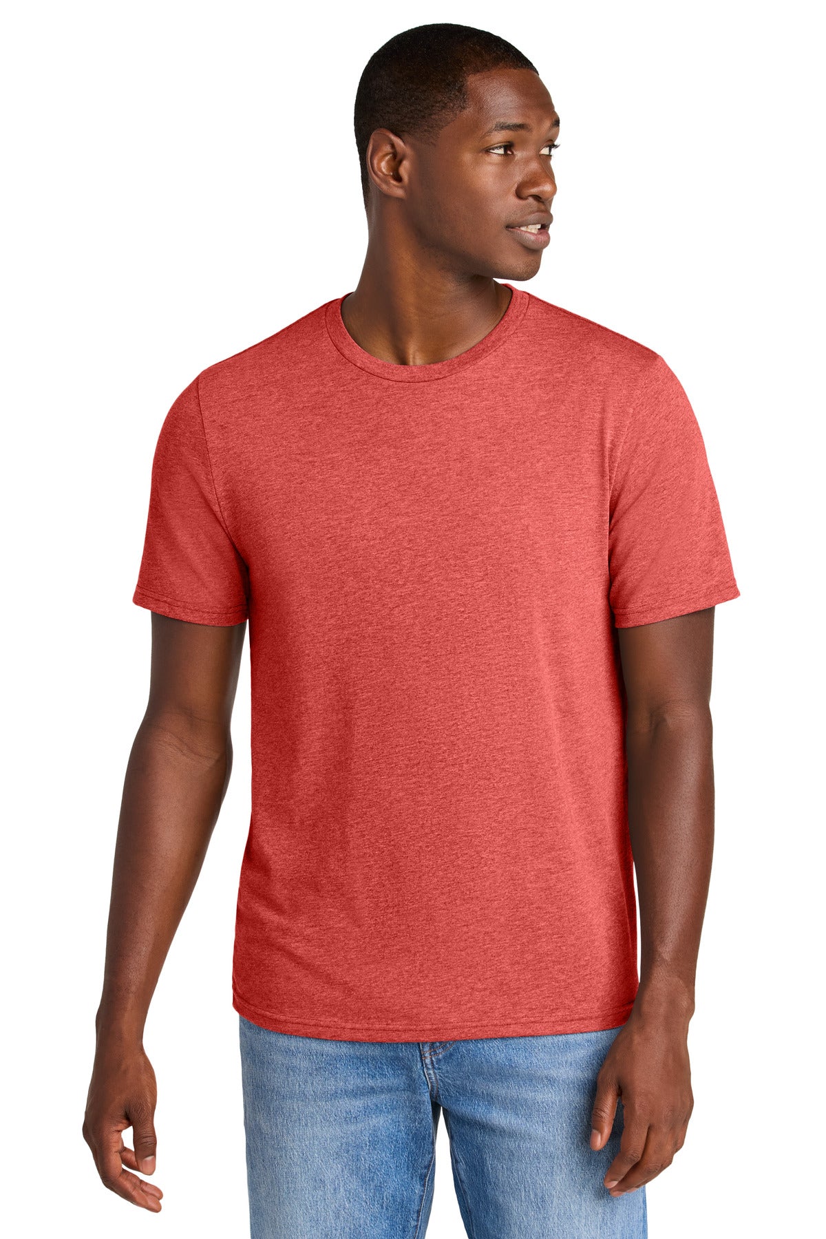 District Perfect Weight CVC Tee DT184 - Geranium Heather