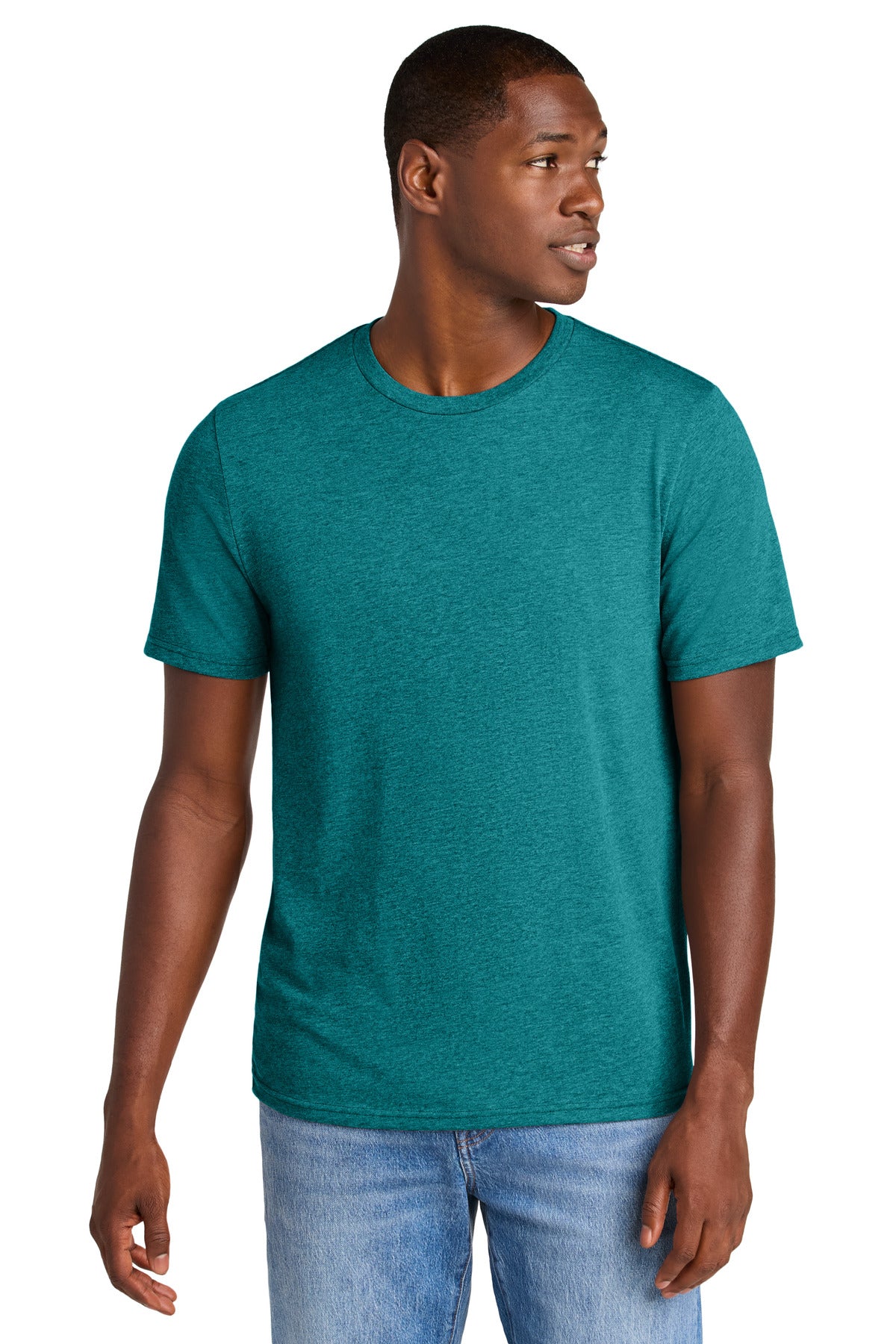 District Perfect Weight CVC Tee DT184 - Heathered Teal