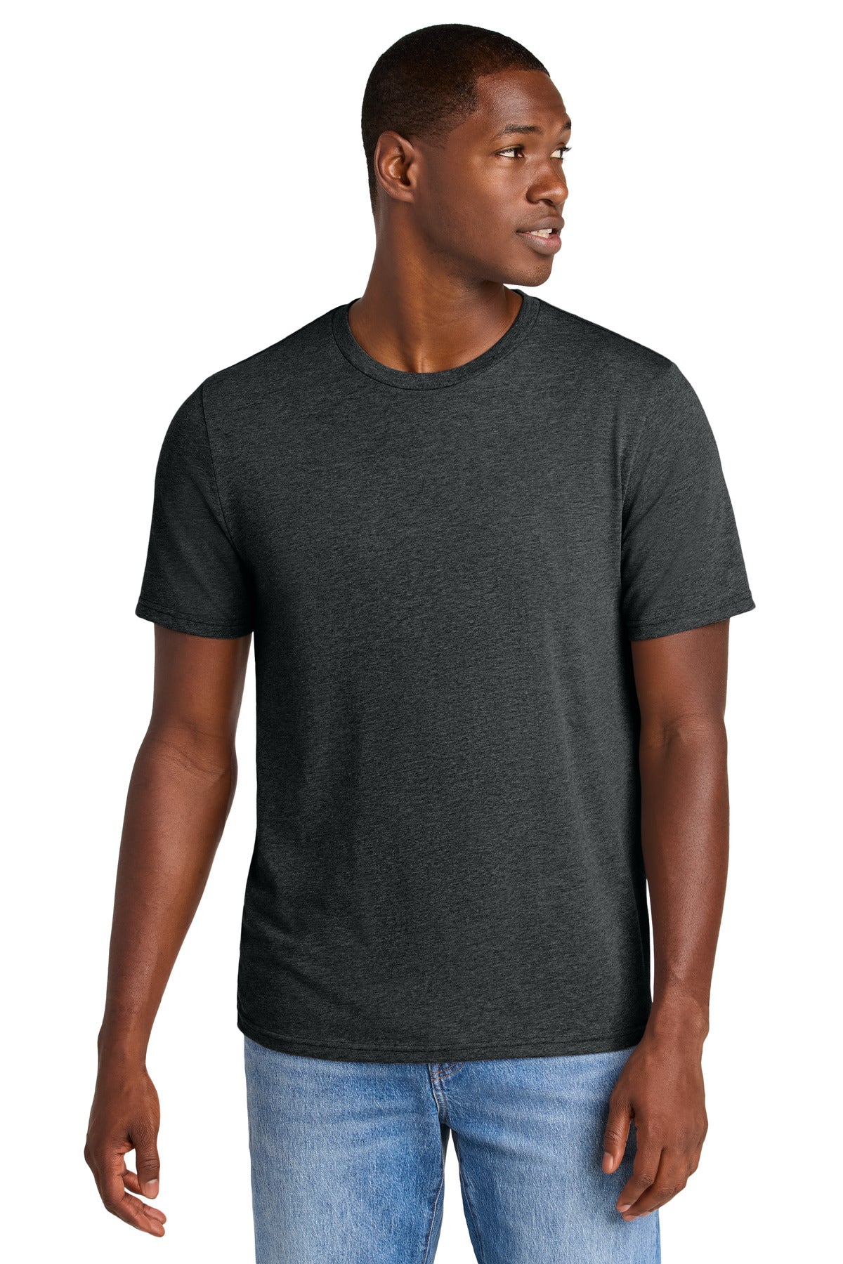 District Perfect Weight CVC Tee DT184 - Jet Black Heather