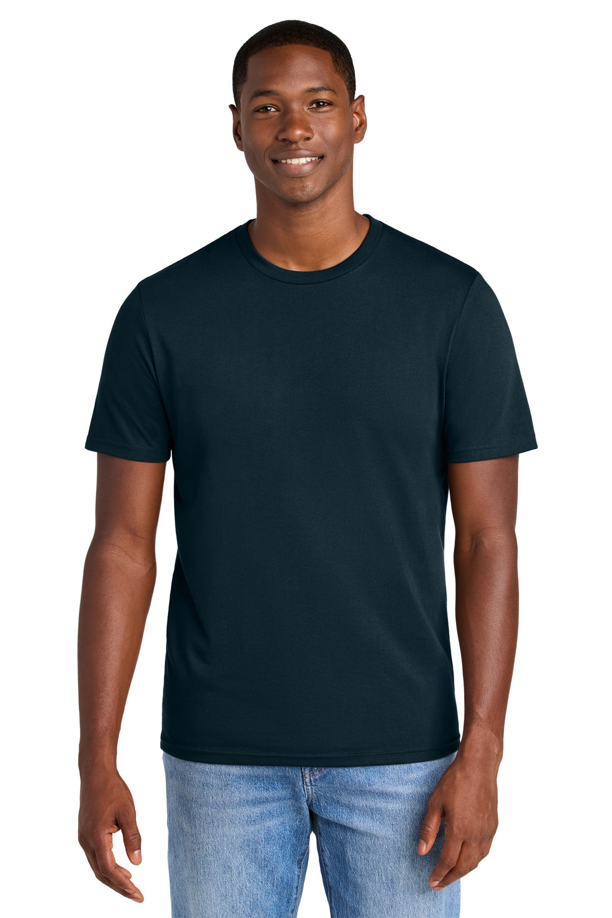 District Perfect Weight CVC Tee DT184 - Navy Blue