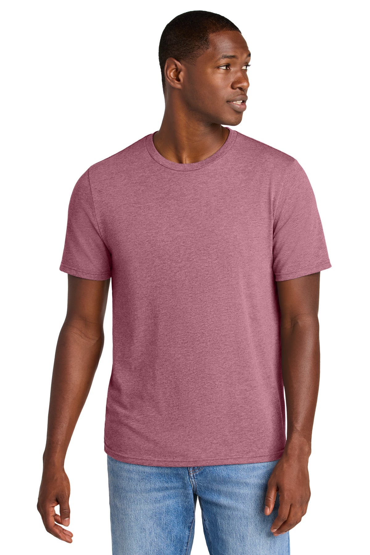 District Perfect Weight CVC Tee DT184 - Orchid Haze Heather
