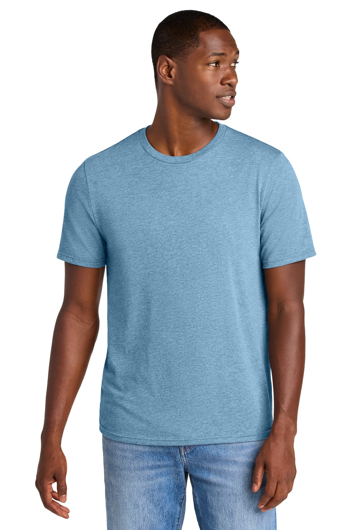 District Perfect Weight CVC Tee DT184 - Tundra Blue Heather