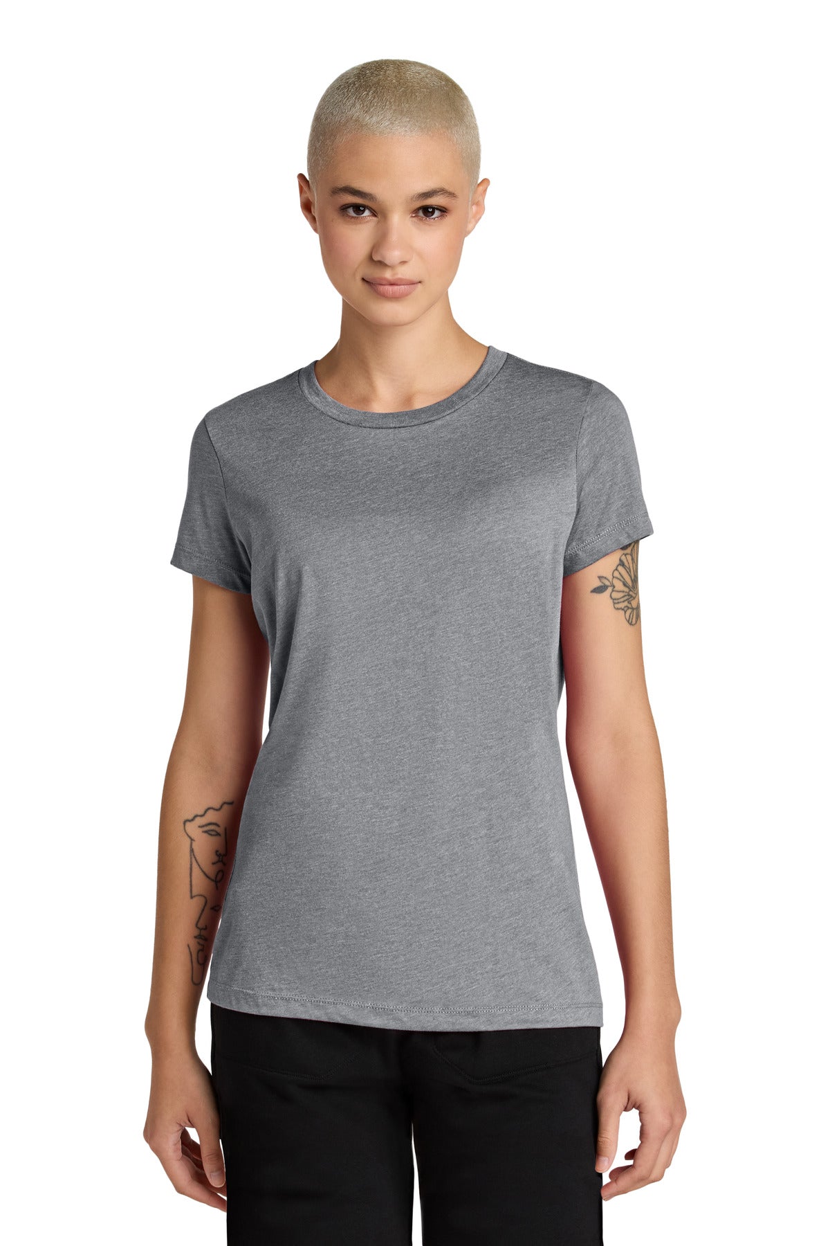 District Women's Perfect Weight CVC Tee DT188 - Graphite Heather