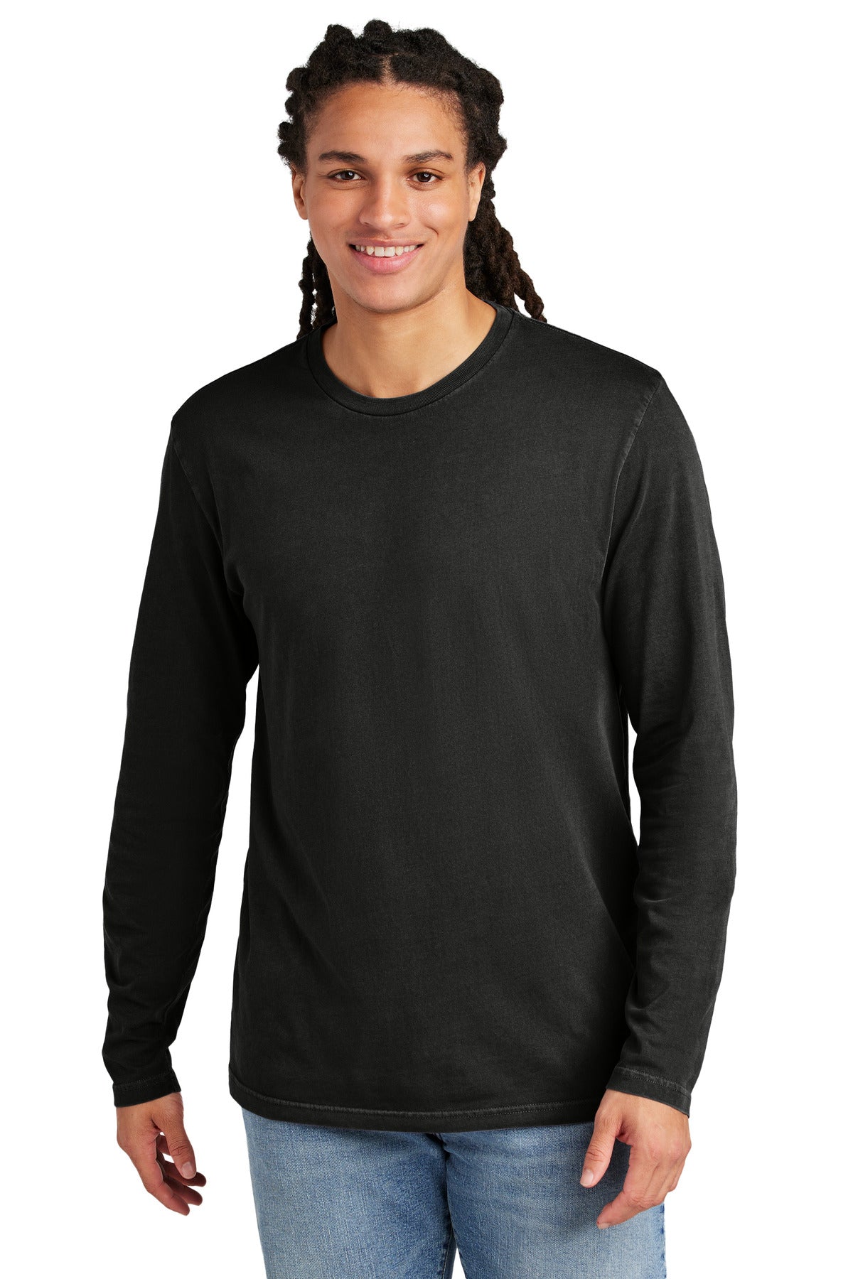 District Wash Long Sleeve Tee DT2103 - Black